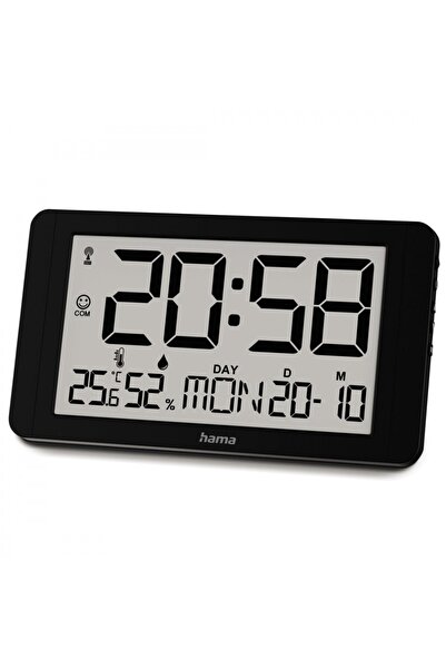 Hama Ceas electronic de perete Cuba DCF cu termometru și higrometru
