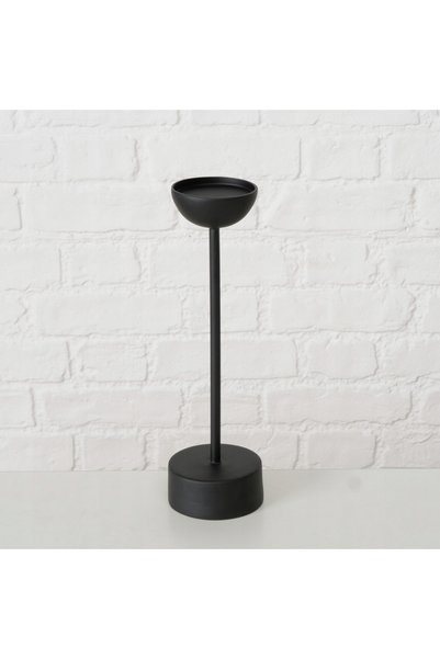 Boltze SUPPORT LUMÂNARE METAL NEGRU MINIMALIST PENTRU O LUMÂNARE VIMO 30,5X9 CM