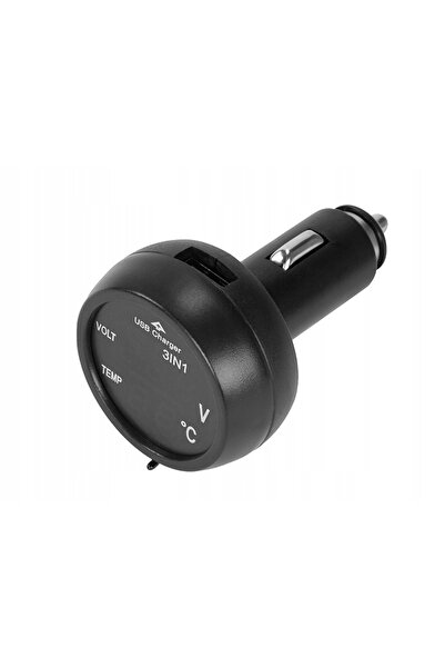Carmotion Încărcător auto USB 2.1A Termometru digital Voltmetru LED 12/24V
