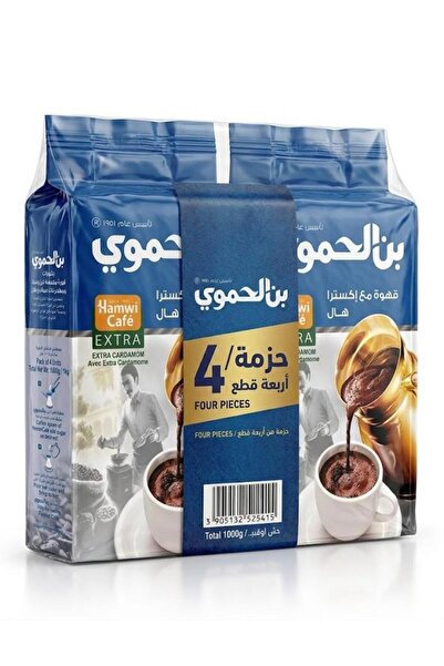 Hamwi Turkish Coffee Extra With Cardamom 180g (Pack of 4 Pcs)