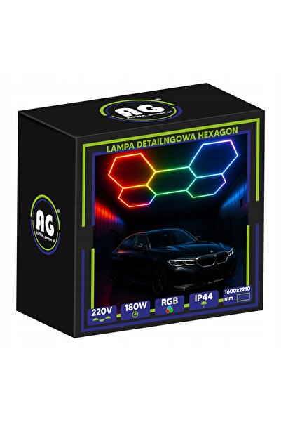 NO BRAND Panou LED Hexagonal RGB 180W pentru Iluminat Atelier și Acasă + Cont...