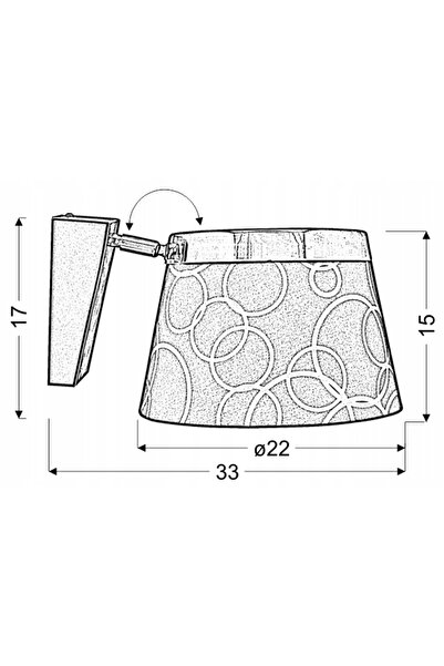 NO BRAND IMPRESJA Lampă aplicată 1*60W E27 Negru Cromat