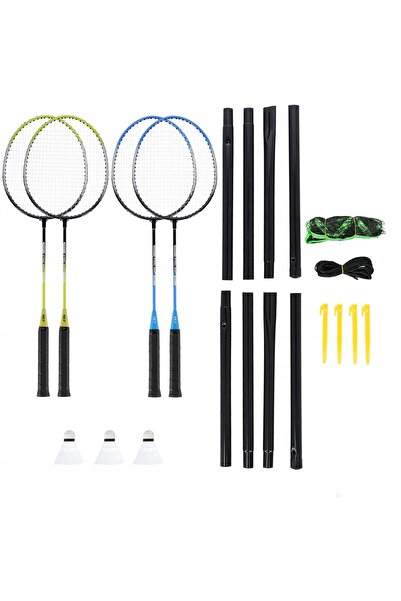 Nilsport Rachete Palete 4x Fileu 3x Fluturași Set 9 în 1 Set de Badminton cu ...