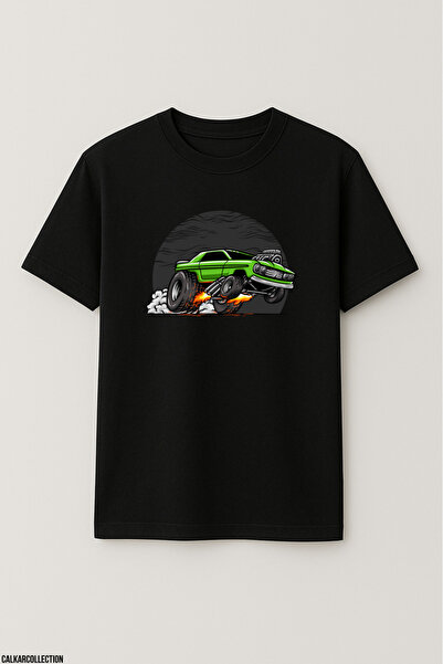 CALKARCOLLECTION Unisex Oversize Street Beast Car Tshirt