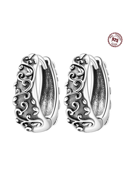 Choice OTE4085 MISEFF 2025 Earrings 925 Sterling Silver Retro Style Vine Hoop...