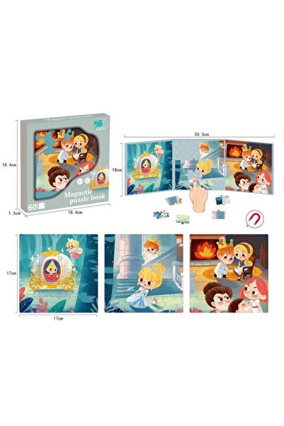 OEM Puzzle Carte Magnetic - Jucarie pentru Copii, Dezvolta Logica, Rabdarea s...