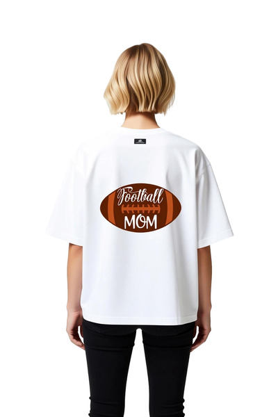 PayBuy Women's Oversize Football Mom Printed Short Sleeve T-Shirt 100% Cotton...