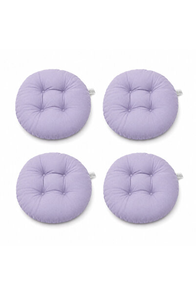 Genel Markalar 4'lü Yuvarlak Sandalye Minderi 38 cm – Yumuşak Dolgulu, Makine...