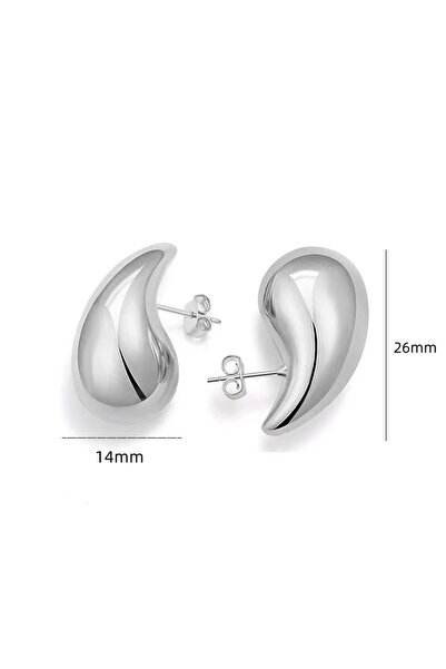 Choice4 Silver Medium 925 Sterling Silver Hollow Water Drop Earrings European...