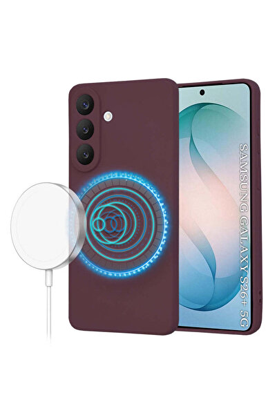 Techsuit Husă pentru Samsung Galaxy S26 Plus, SoftFlex MagSafe, bordo - bordo