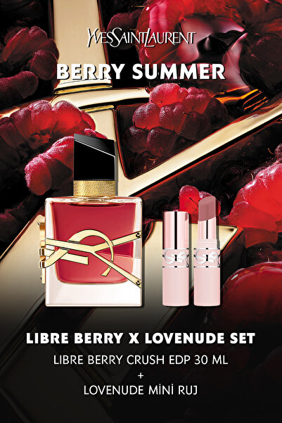 Yves Saint Laurent Libre Berry Crush EDP 30ML & Lovenude Mini Ruj Parfüm Seti...