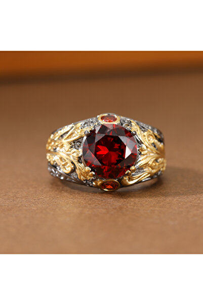 choice2 10 wine red Exquisite and Luxurious Red Synthetic Gemstone Ring - Cre...