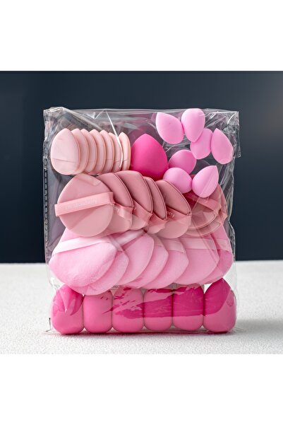 Choice 35PCS-FPT1-Pink 35Pcs Pro Sponge Set-Hydrophilic Latex-Free Blenders f...