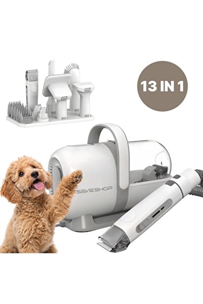Seve Shop Aspirator Animale 13 in 1 SeveShop®, Grooming, Toaletarea Animalelo...