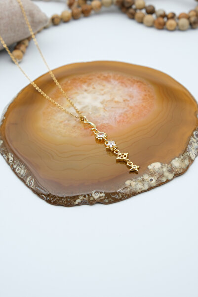 Serenite Collection Space Gold Color Zircon Necklace