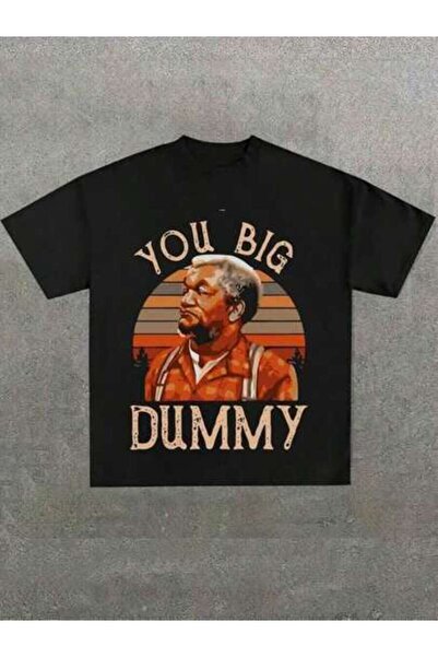 4CR تي شيرت أسود مطبوع عليه "You Big Dummy": تصميم نوستالجي ومرح، تي شيرت كاج...