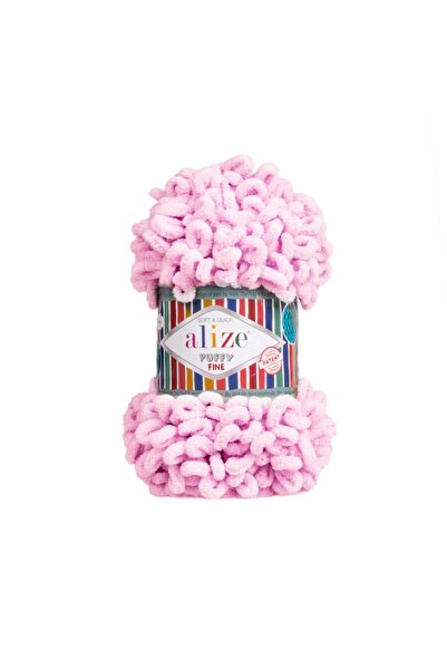 Alize Puffy Fine Hand Knitting Yarn 5 Pack - 185 - 100 Gr. 14.5 Meters. Finge...