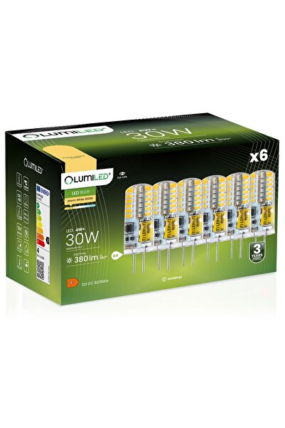 Lumiled 6x Bec LED G4 tip capsulă 4W = 30W 380lm 3000K Cald 360 °   12V