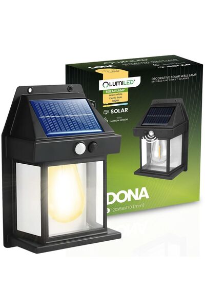 Lumiled Lampă solară de perete LED pentru fațadă 3000K IP44 cu senzor de mișc...