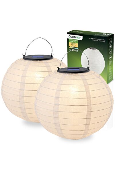 Lumiled 2x Lampă solară de grădină LED FELISI Lanternă Origami 30cm