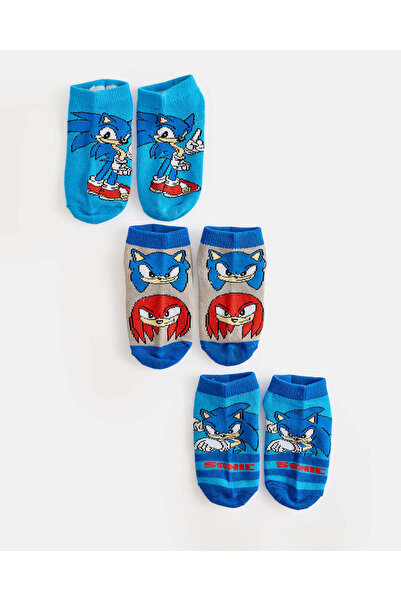 REDTAG Boys Assorted Sonic Ankle Length Socks 3 Pairs