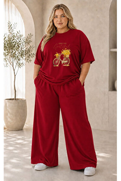 ELAN WEAR Women's Plus Size Premium Oversize Cotton 2-Piece Tracksuit Set Cas...