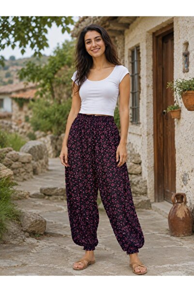 Derya Kurşun بنطلون شالوار بأكمام مزخرفة 0527-025