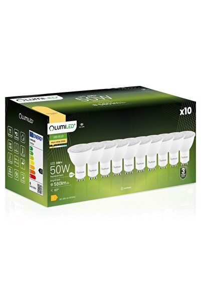 Lumiled 10x Bec LED GU10 Spot PAR16 6W = 50W 580lm 3000K Cald 24 °   36 °   60 °