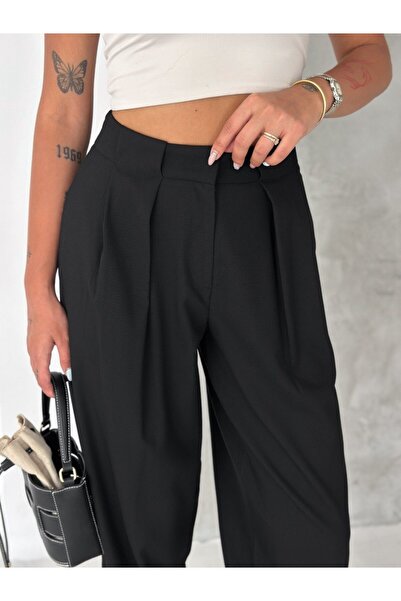 TheyYou Women's Woven Pleated Balloon Pants