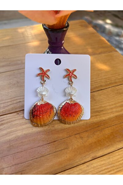 Generic Brand Dangle Earrings with Starfish & Seashell Figures – Stylish Summ...