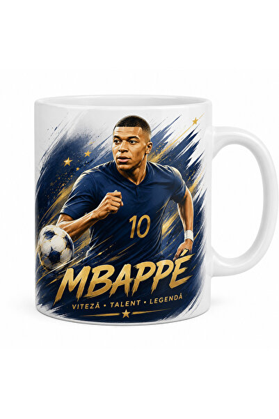 Generic Brand Cana personalizata, cadou pentru fan fotbal, model Mbappe nr. 1...