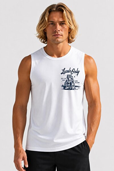 Miami Beach Ανδρικό T-Shirt με μηδενικά μανίκια, αναπνεύσιμο ύφασμα Clima Con...