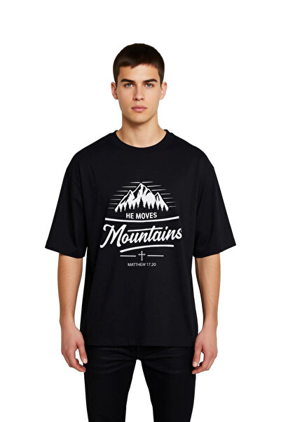 PayBuy The Mountains Move Printed Men's Oversize T-Shirt