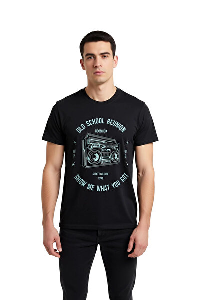 PayBuy Tricou pentru bărbați cu imprimeu Old School Boom-Box Music Nostalgia
