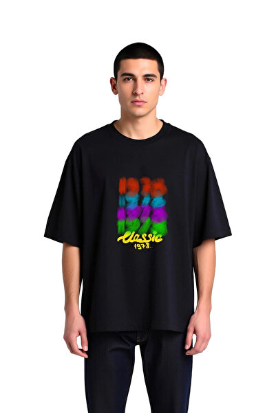 PayBuy Men's Oversize T-Shirt Retro Nostalgia Printed Colorful Digital Printi...