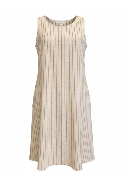 PHUTİ COLLECTION Striped Sleeveless Lined Dress