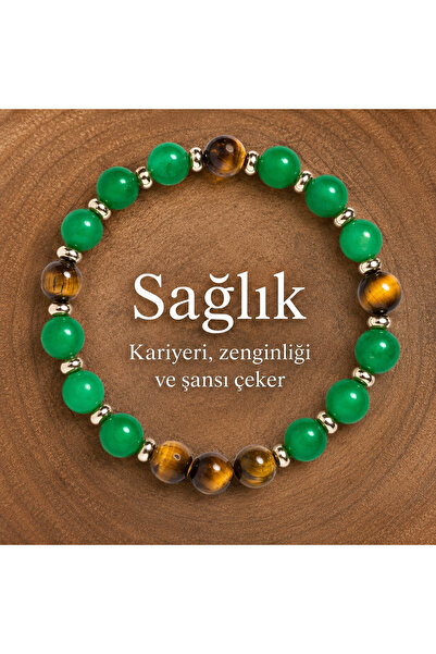 best bioenerji taş terapi Avantürin & Tiger's Eye Natural Stone Bracelet |   ...