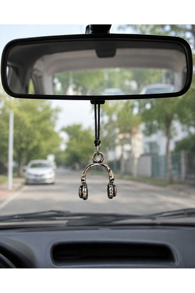 HER ŞEY NOTA www.herseynota.com Retro Music Headphone Figured Car Rearview Mi...
