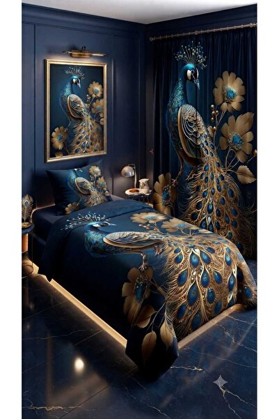 Elmas Dizayn 280*240 سم. طقم غرفة نوم بتصميم خاص مع ستارة خلفية، طقم غرفة نوم...