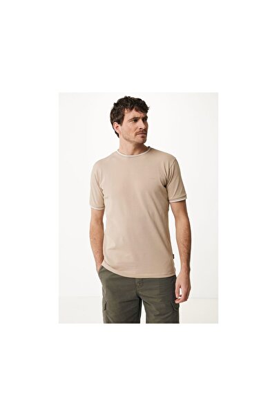 MEXX Fashion Ανδρικό T-shirt Κοντομάνικο Mπεζ της Άμμου