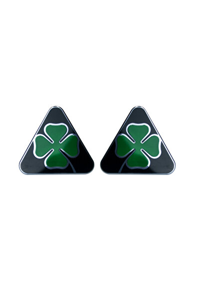 Choice 1pair Super Sport Quadrifoglio Badge Black Clover Emblem Fender Logo F...