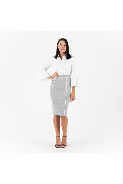 Lace Midi Ελαστική Φούστα
