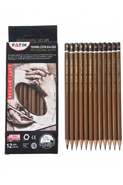 BATS TEKNİK ÇİZİM SETİ - KARA KALEM SETİ - 12'Lİ PROFESYONEL DERECELİ SET - 5...