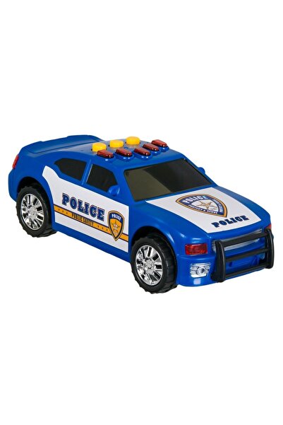 OEM Mașină de poliție albastră de jucărie - Lumini, Sunete, 16 cm, pentru băieți