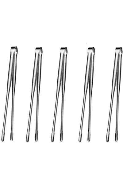 STARSTAR Food tongs set (5 pieces), stainless steel long handle, suitable for...