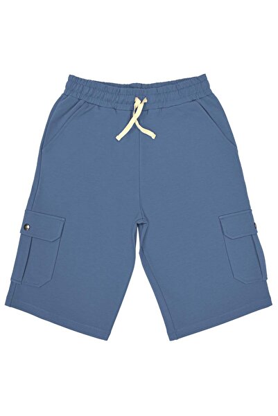 OrganicKid Bon Voyage Erkek Koyu Mavi Kargo Cepli Short