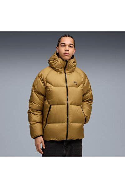 Puma Hooded Down Puffer Erkek Sarı Mont