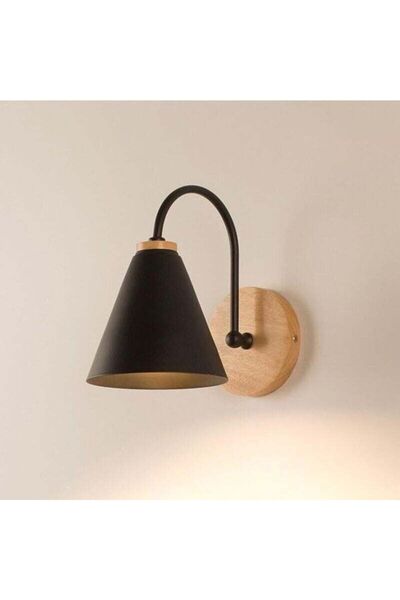 STARSTAR Modern wooden trumpet wall lamp black.