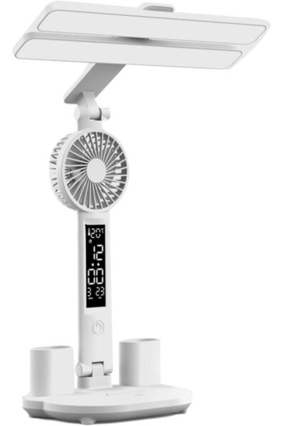 STARSTAR Double-head desk lamp with clock rechargeable.