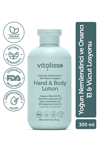 Vitolisse Hand and Body Lotion 300ml – Intensive Moisturizing Barrier Support...